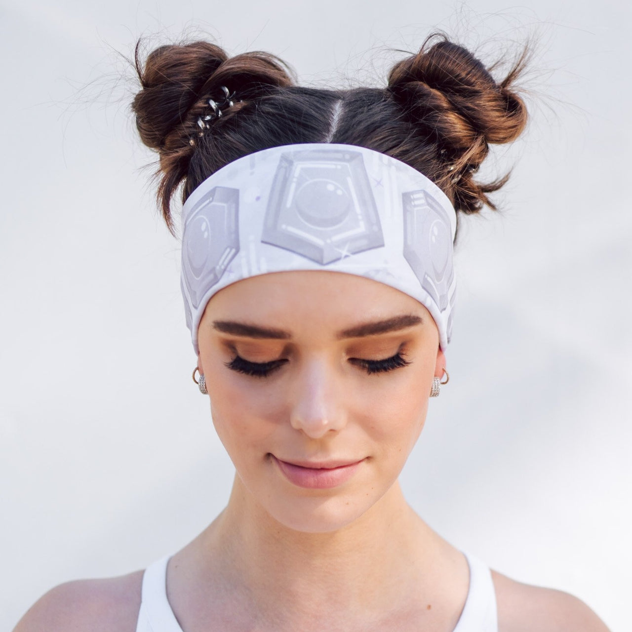Silver Stars Athletic Headband