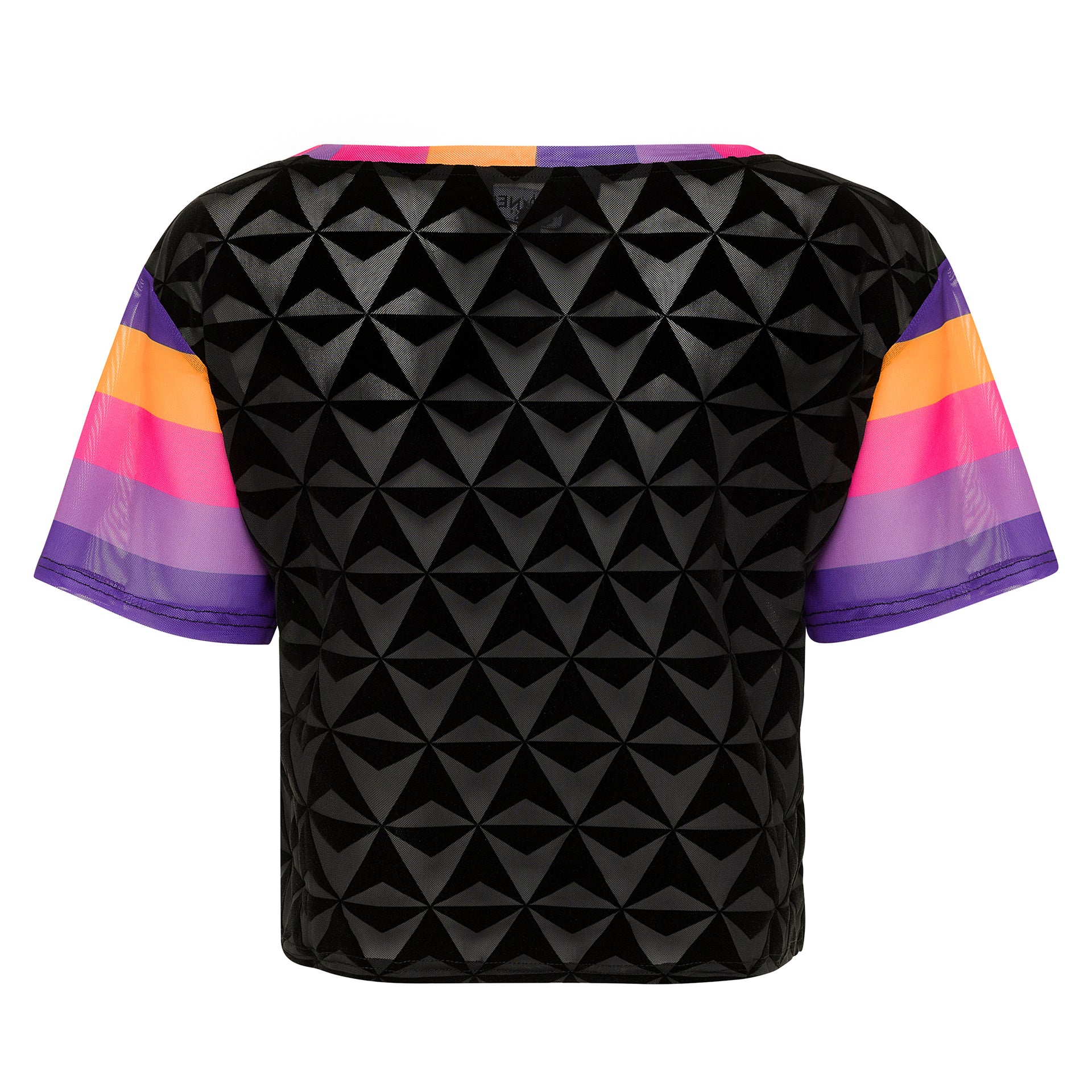 Retro Black Mesh Tee - Crowned Athletics