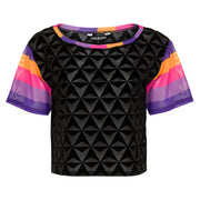 Retro Black Mesh Tee - Crowned Athletics