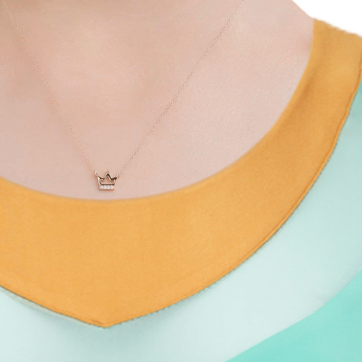 Crown Necklace - Yellow Gold - Crowned Athletics