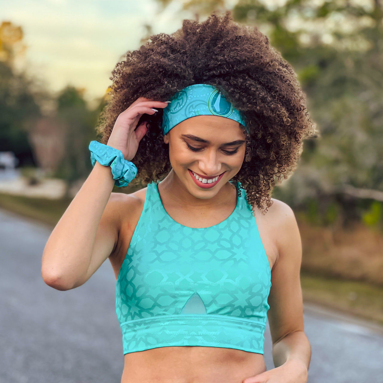 Mosaic Sports Bra - Teal