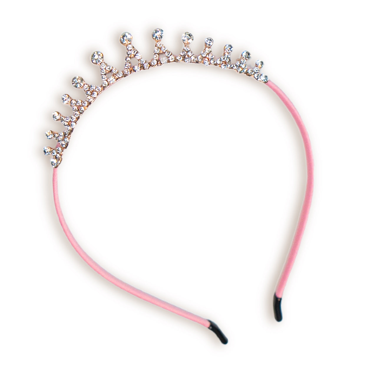 Rhinestone Tiara Headband - Pink - Crowned Athletics