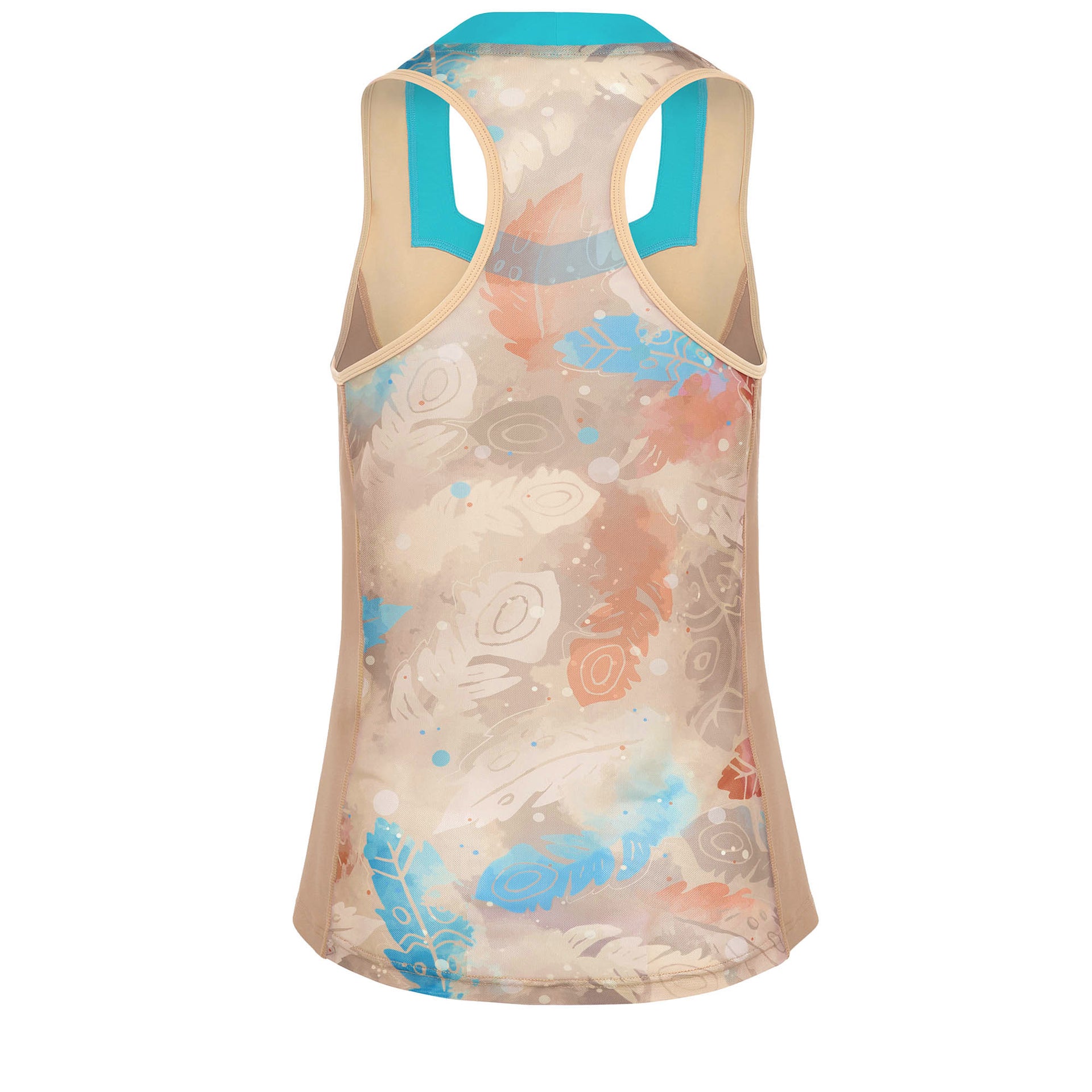 Brown Leaves Flow Tank Top - Crowned Athletics