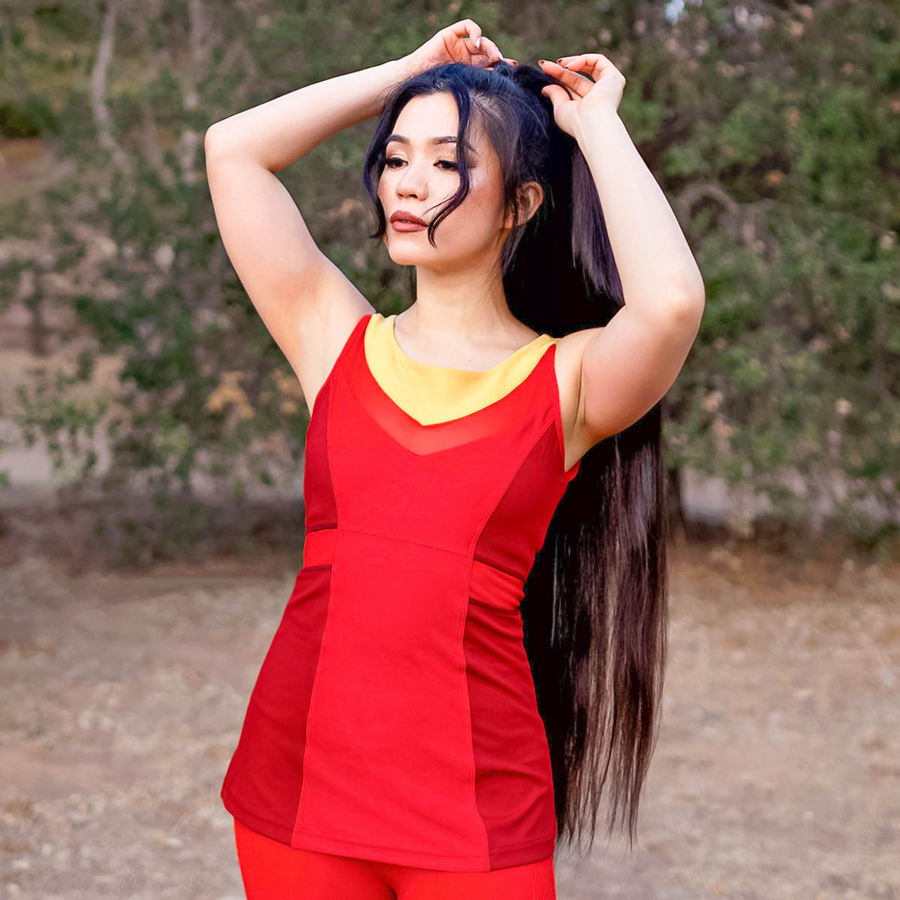 Mosaic Athletic Tank - Red