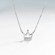 Crown Necklace - White Gold - Crowned Athletics