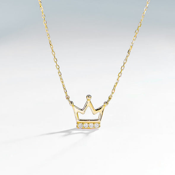 Crown Necklace - Yellow Gold